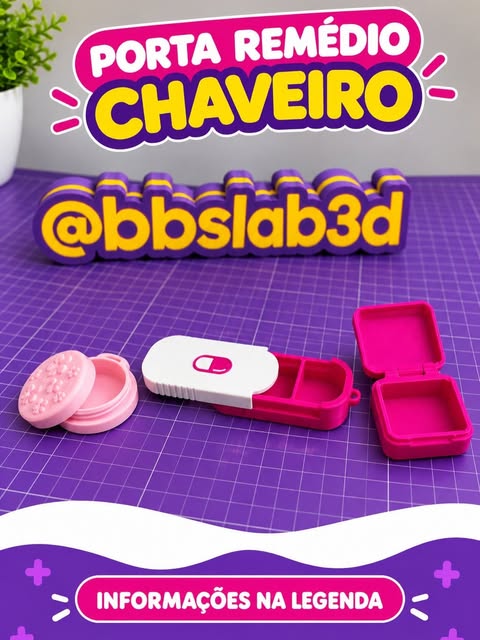 Porta-remédio chaveiro