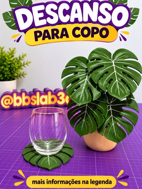 Descanso para copo Monstera