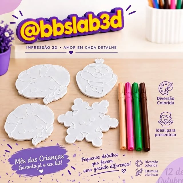 Kit para colorir — Mês das Crianças