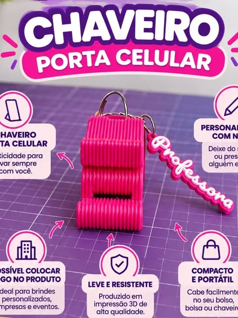 Chaveiro porta-celular